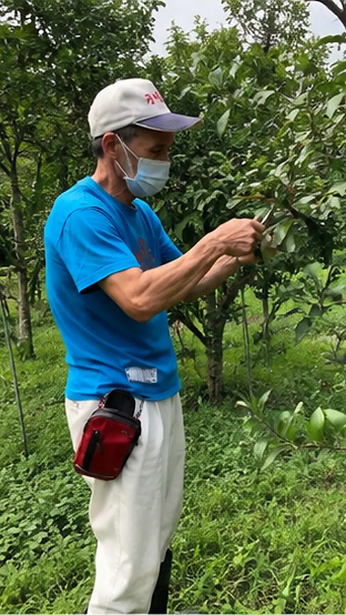 張其安修剪苦茶樹